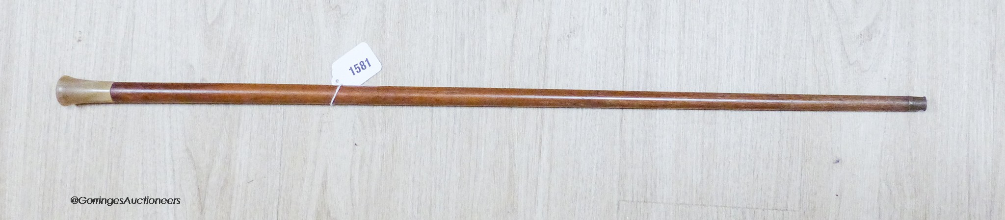 A rhino horn handled walking stick, c.1900